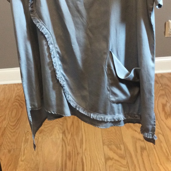 1X For Cynthia smoky blue diagonal top - Picture 7 of 16